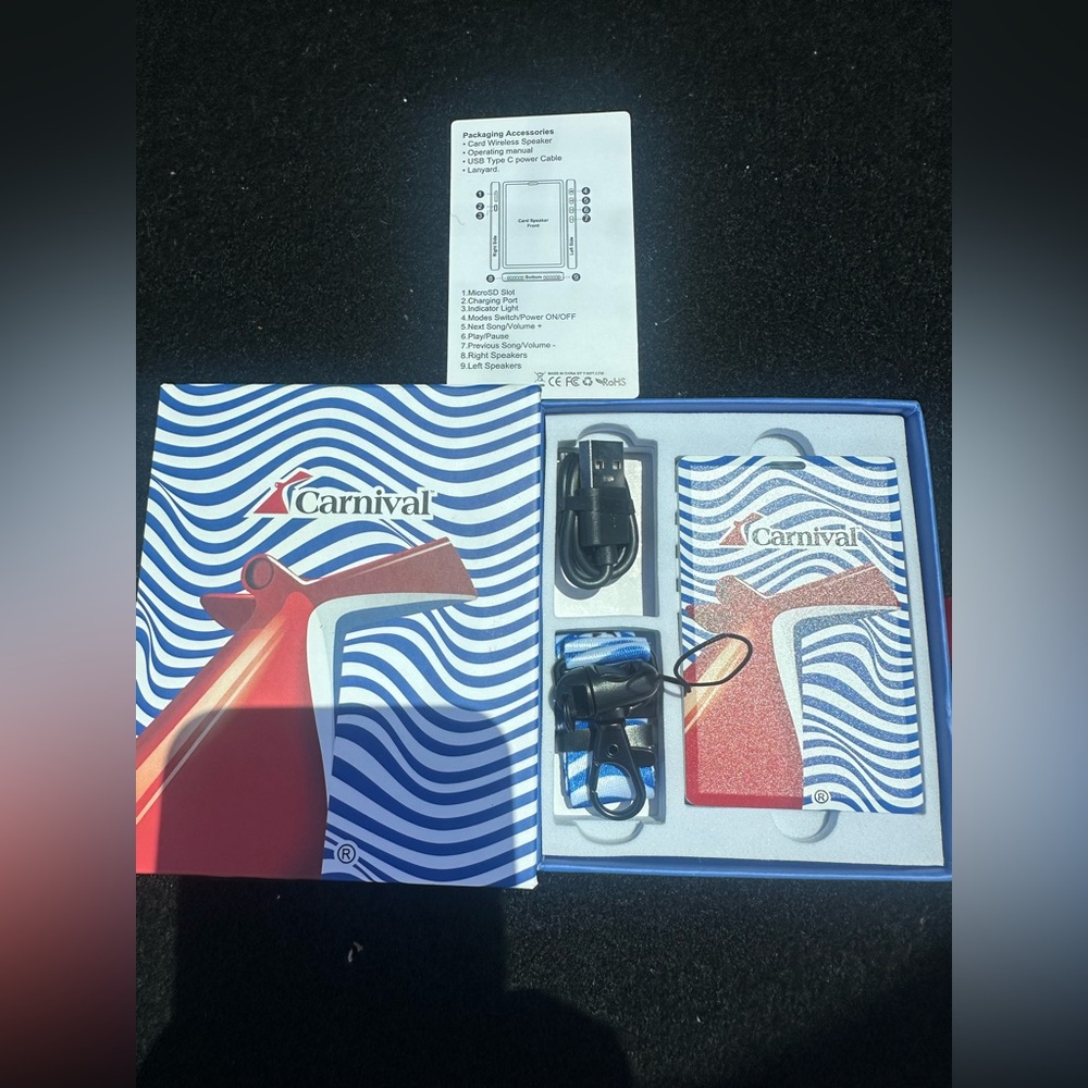Carnival Red and Blue portable speaker